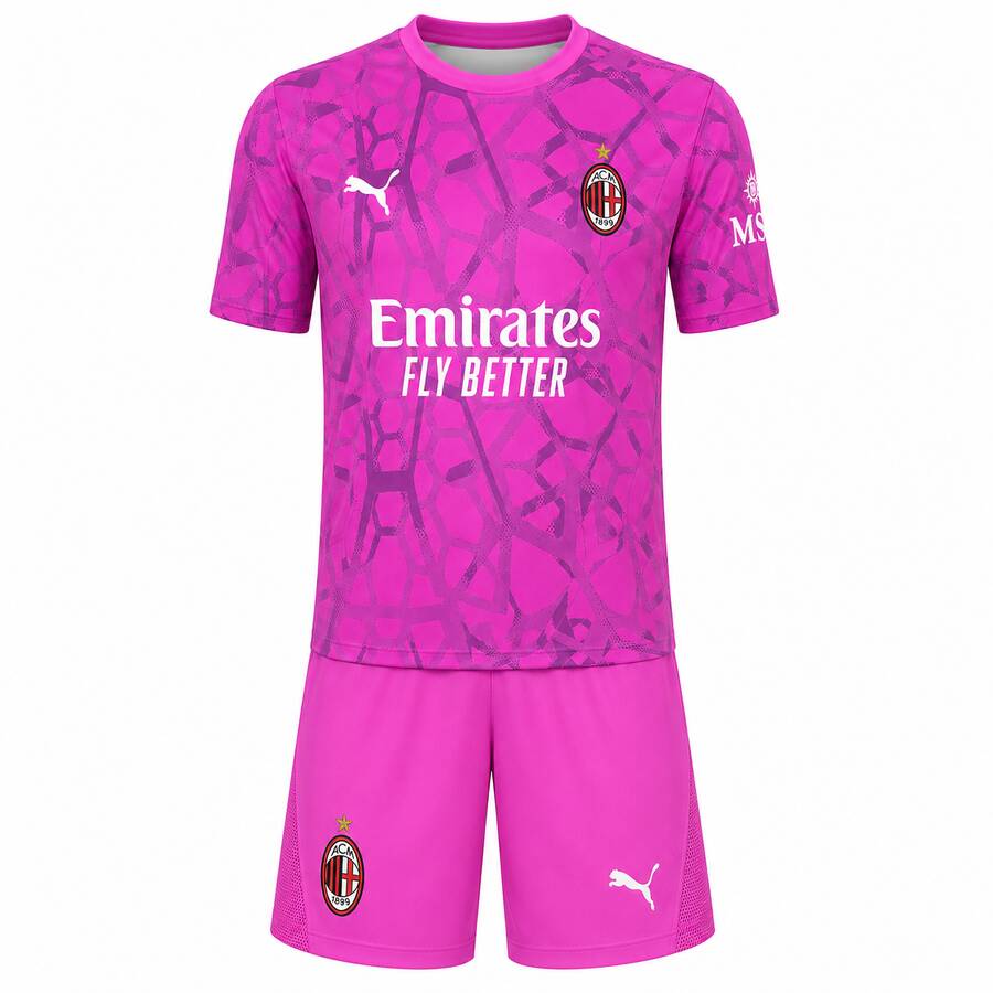 AC Milan Guarda-redes Kids Football Kit 26/27 Rosa