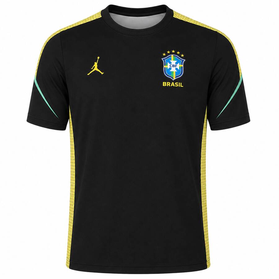Brazil Jordan X Top de Treino Pré-Jogo 2026 Preto