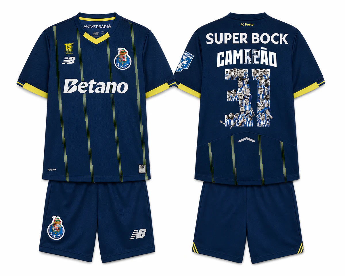Kit de Criança - FC Porto 4º Equipamento - Edição Especial 25/26 - CAMPEÃO