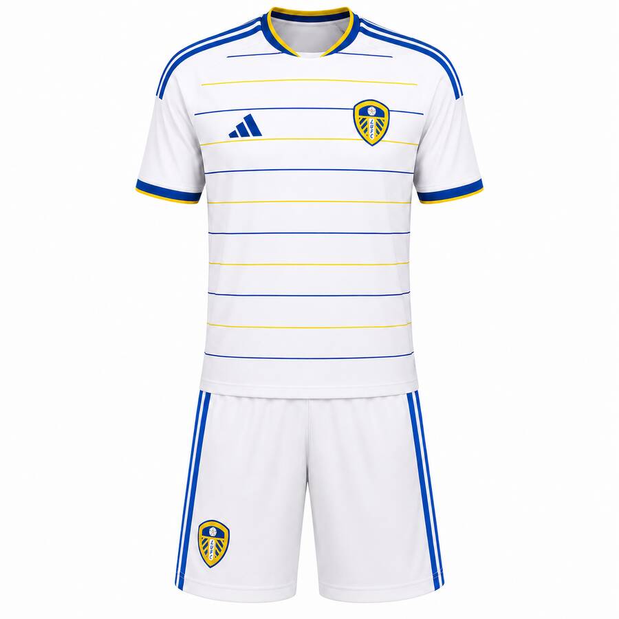 Leeds United Home Kids Football Kit 26 27