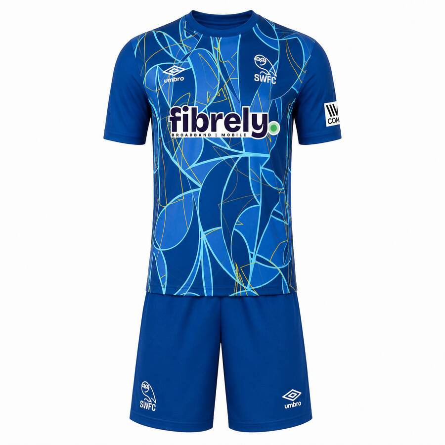 Sheffield Wednesday Goalkeeper Kids Football Kit Blue 26 27