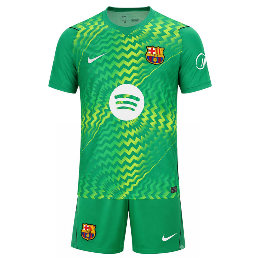 Kit de Criança - Barcelona - Guarda-redes - Verde - 26/27