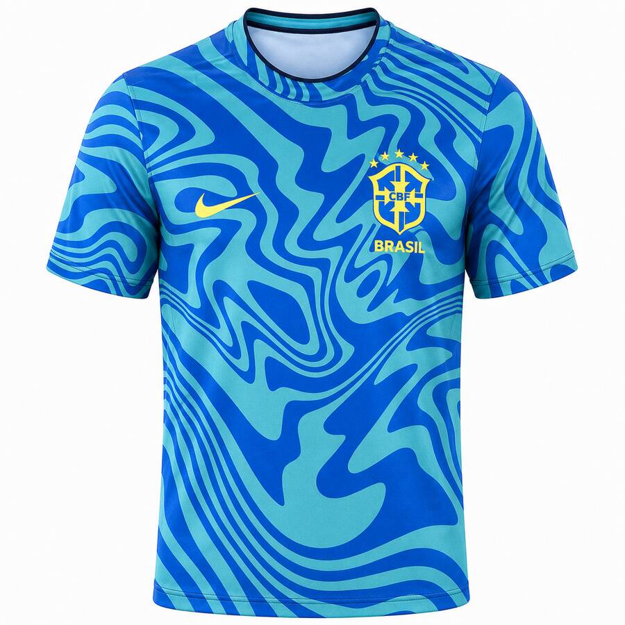 Brasil Top de Treino Pré-Jogo 2026 Azul