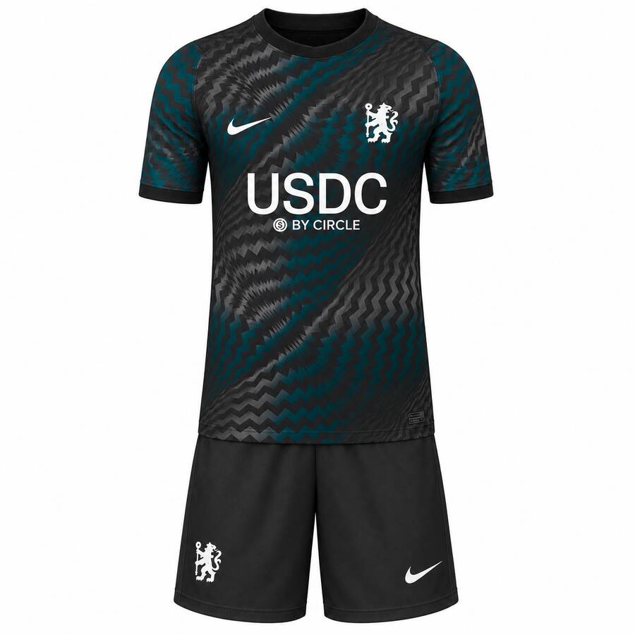 Kit de Criança - Chelsea Guarda-redes 26/27 Preto