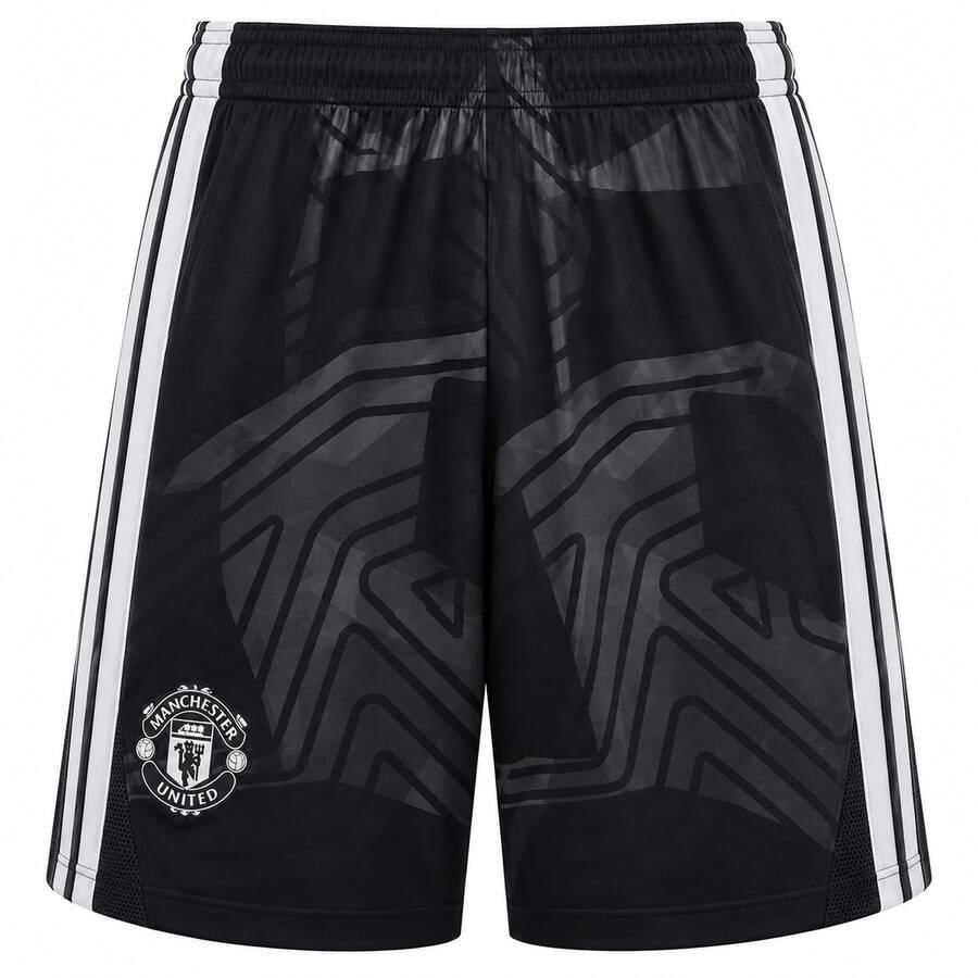 Manchester United Goalkeeper Football Shorts 26 27 Black