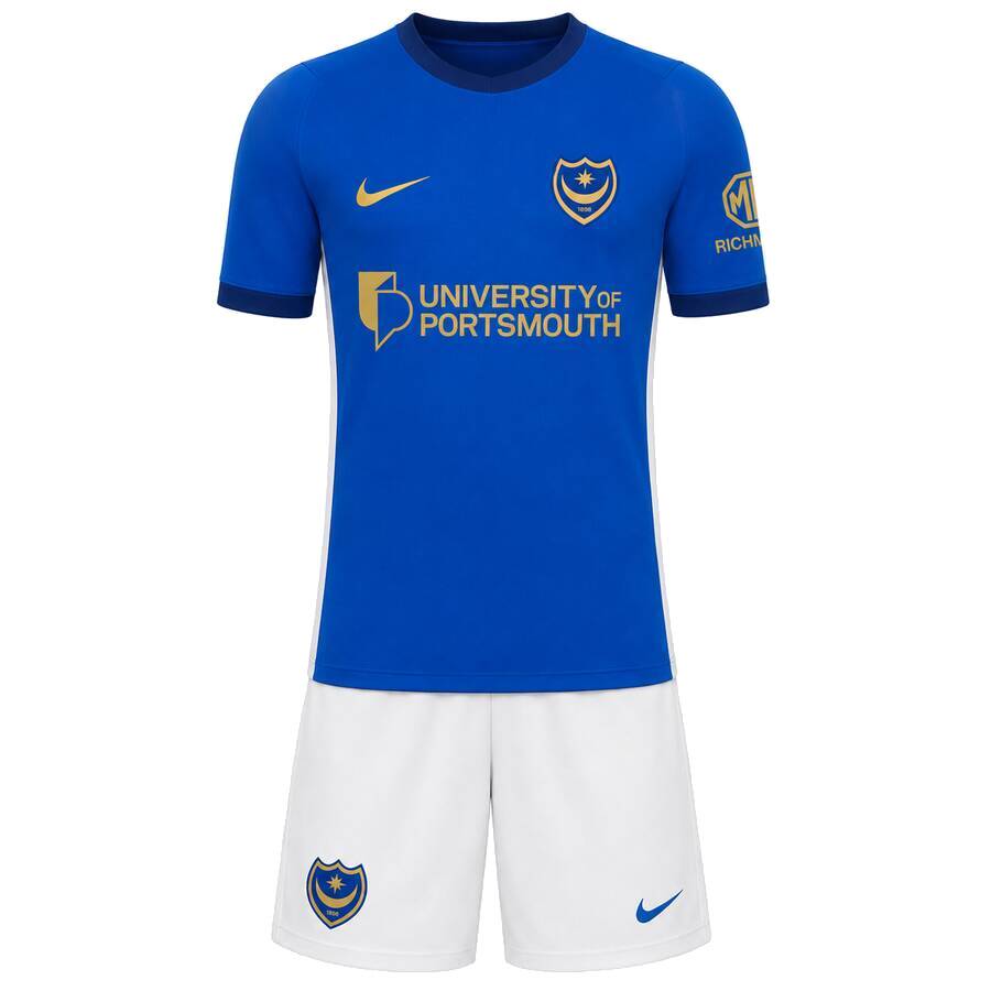 Portsmouth Home Kids Football Kit 26 27
