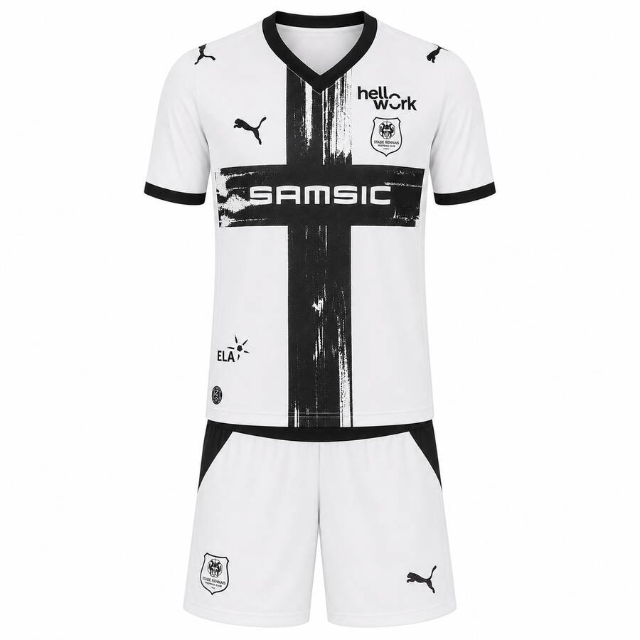 Stade Rennais Away Kids Football Kit 26 27
